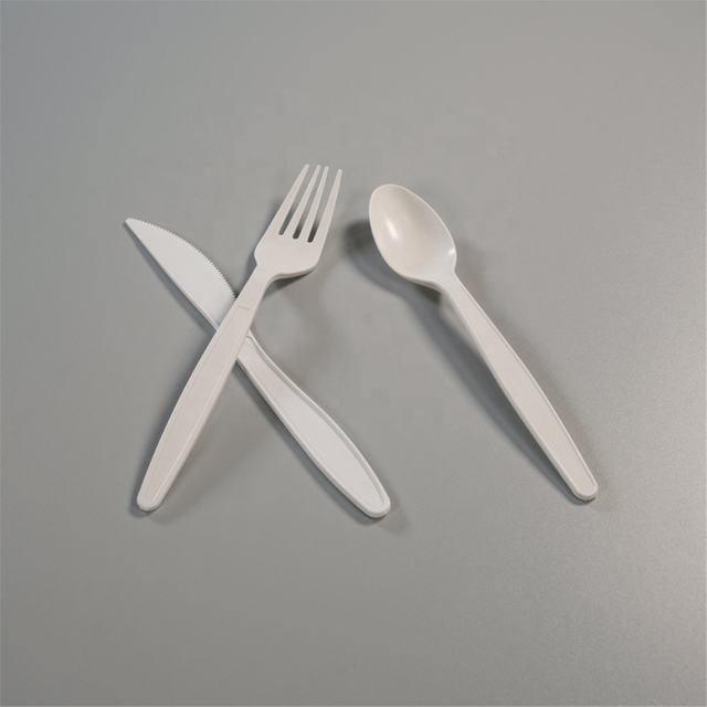 Eco - Friendly Biodegradable Corn Starch Based Disposable Spoons Cutlery