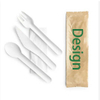 Customized Disposable Sugarcane Soup Spoon Eco Friendly Soup Spoon Biodegradable Cutlery for Restaurant