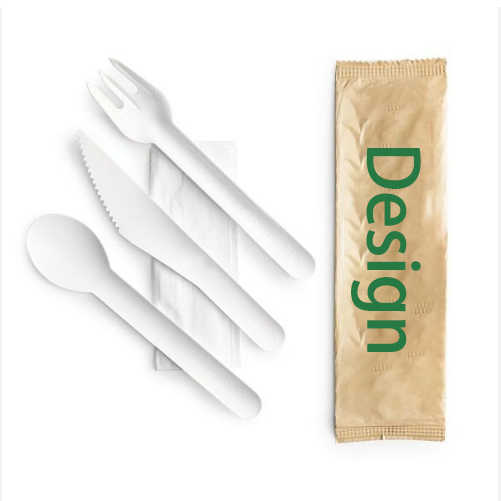 Customized Disposable Sugarcane Soup Spoon Eco Friendly Soup Spoon Biodegradable Cutlery for Restaurant