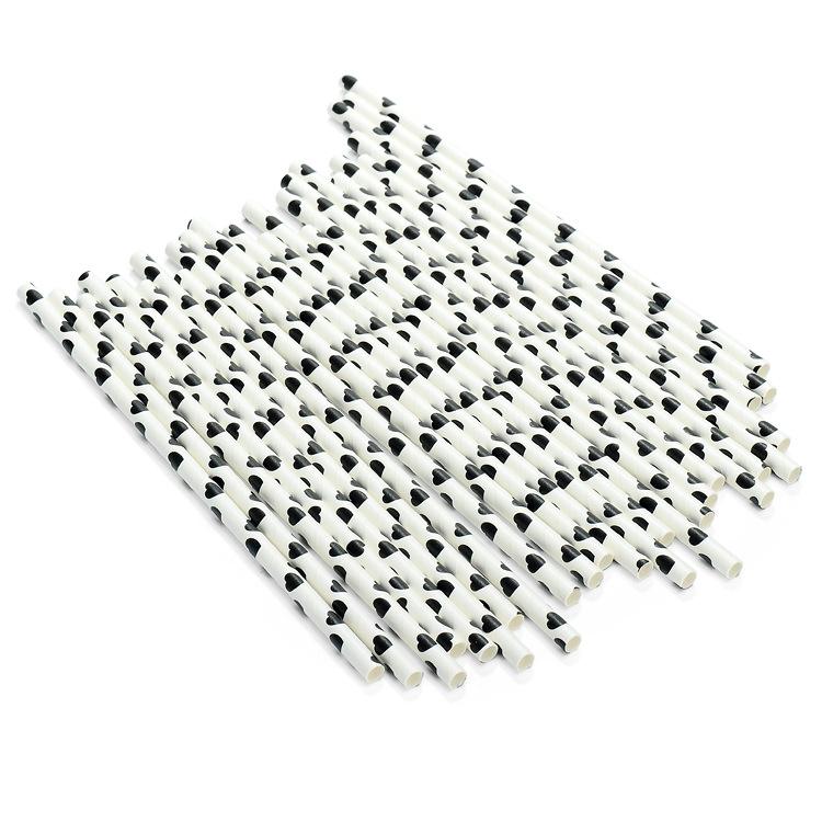 Eco-friendly Disposable Biodegradable Drinking Paper Ecological Paper Printing Straw