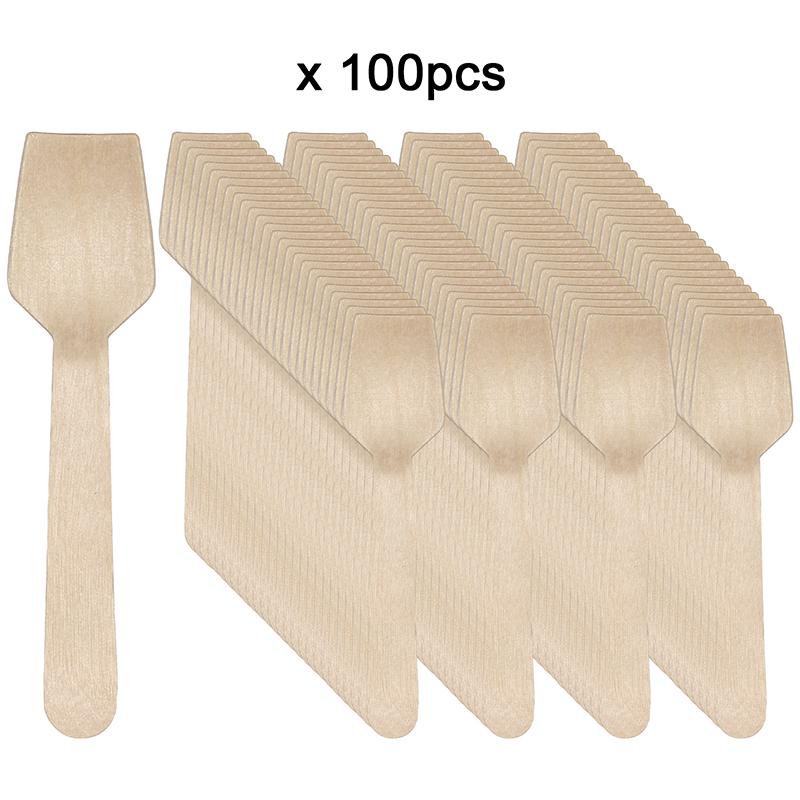 Eco Friendly Hot Sale Biodegradable Disposable Wooden Ice Cream Spoon with Customized