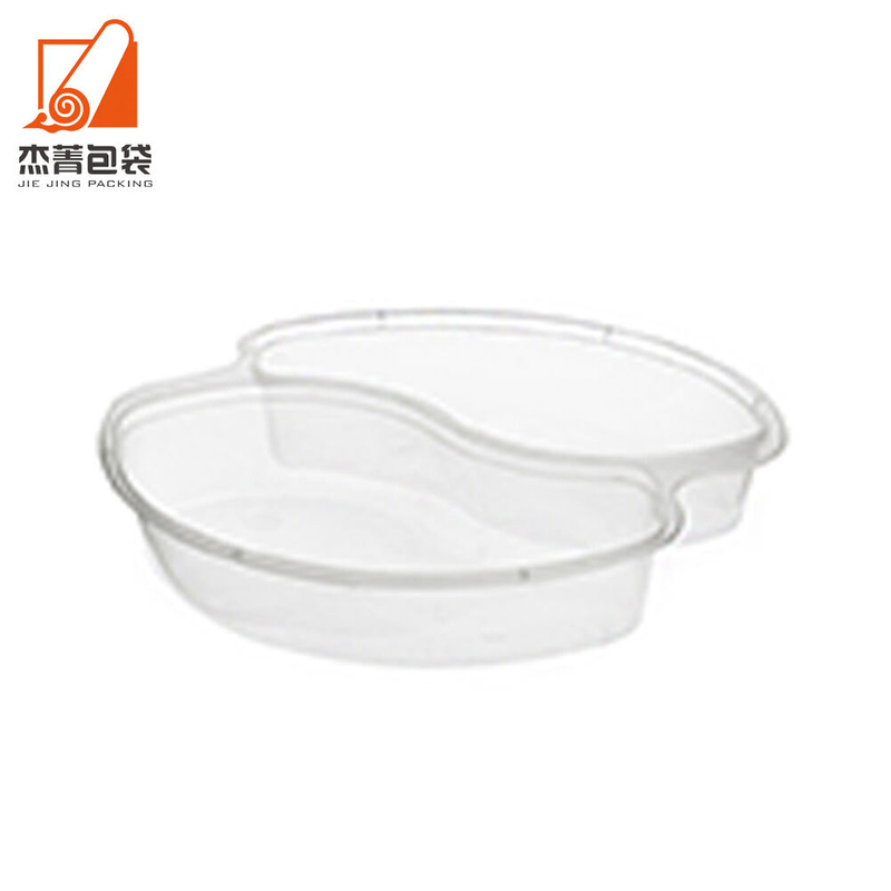 Disposable Double-layer Sandwich Compartment Plastic Takeaway Lunch Box Individually Lined Tray Without Lid Box