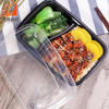 Plastic Take Out Container Food Box 1000ML Two Compartment