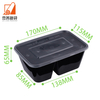 ODM/OEM Catering Plastic Microwave Safe 2 Compartment Take Away Disposable Bento Lunch Box
