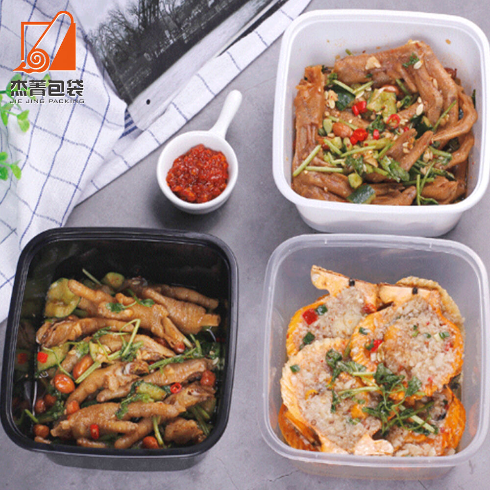 Square Take Out Food Packaging Box Microwaveable Freezer PP Takeaway Meal Prep Plastic Food Containers with Lid