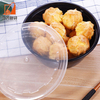 1100ml Plastic Black PP Round Box With Lid Stackable