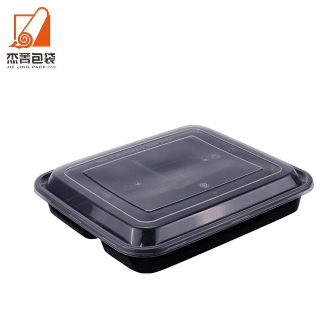 Factory Supplier Disposable Food Take Out Packaging Container Meal Prep Plastic Lunch Box 3 Compartment