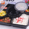 6 Compartment Disposable Takeaway Food Box With Lid Microwaveable Lunch Box