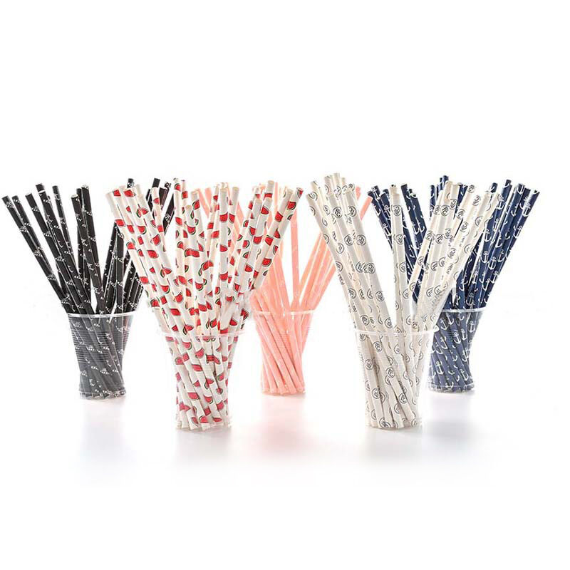 Strength factory Paper straw Creative custom colored disposable drink paper straws