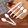 Individually Wrapped Disposable Cornstarch Biodegradable Cutlery Spoon Eco Friendly Spoon