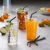 PP Flexible Straw Disposable Plastic Bending Straws Black 6mm