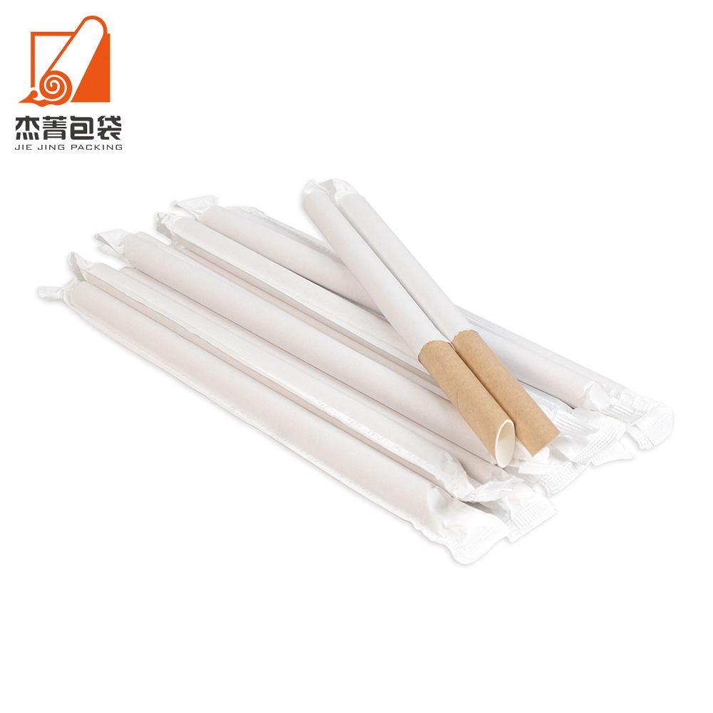 Wholesale High quality Biodegradable Paper straw High quality cowhide decorated straw paper straw