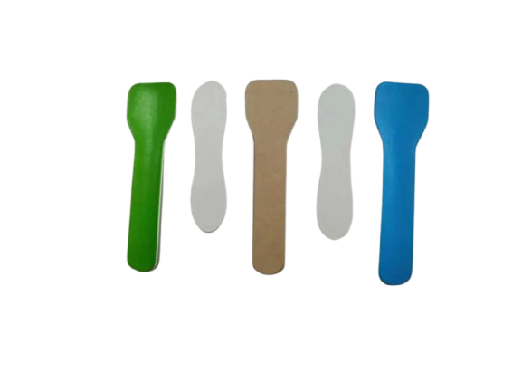 Hot Selling Creative Paper Spoon Dessert Coffee Cake Scoop Square Spatula Biodegradable Paper Spoon