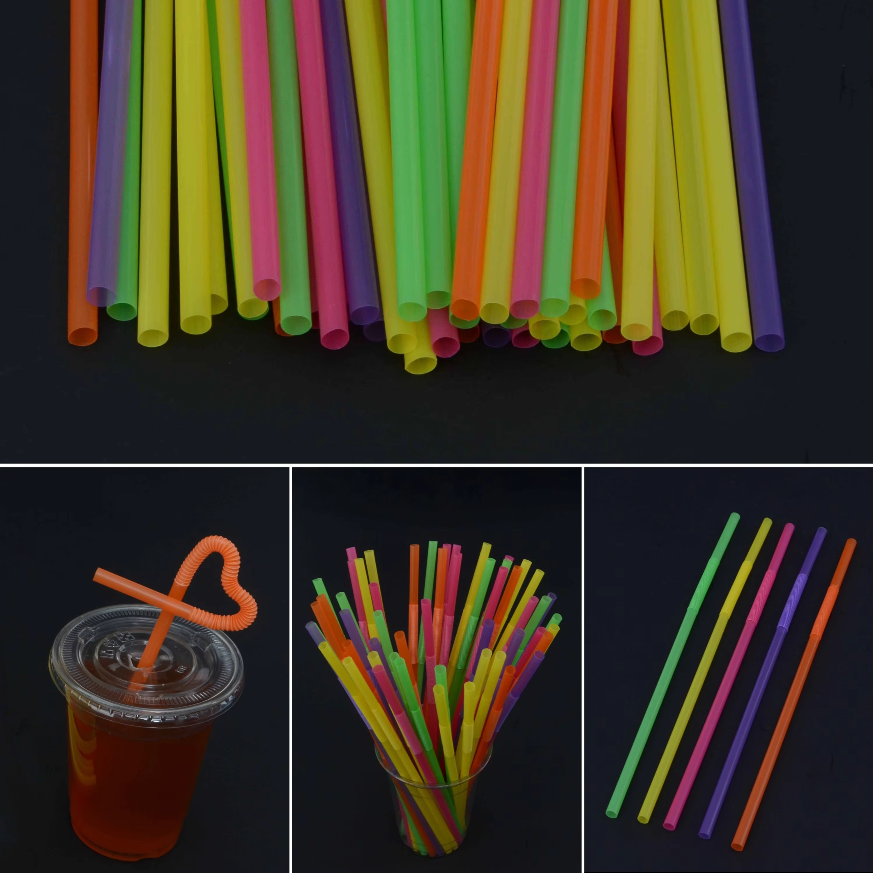 colorful plastic drinking straws bendable durable drinking straws disposable straws flexible