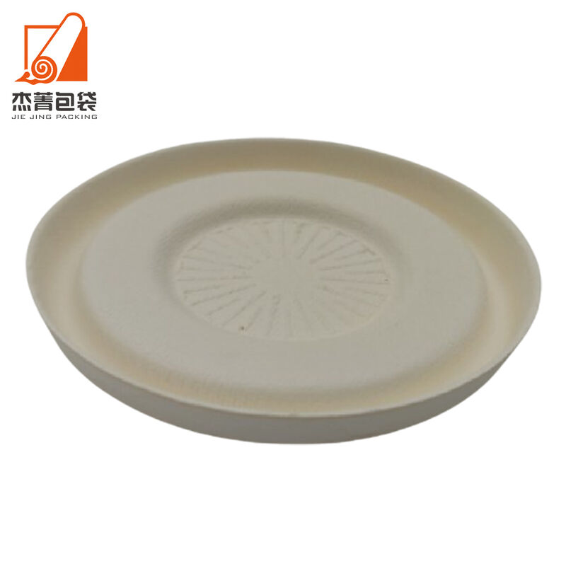 Disposable take away 2oz cup , bagasse pulp restaurant 2oz sauce cup with lid