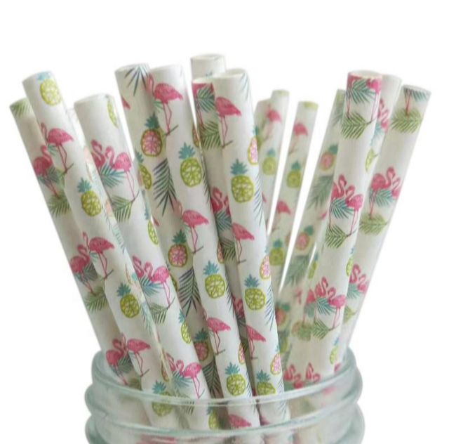 Supplier Custom Colored paper straws Biodegradable straws weddings banquets Drink straw