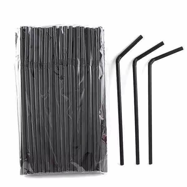 Atops Bendable Disposable Drinking Straws Flexible Bendy Straws Disposable Plastic Straws Drinking