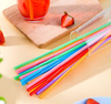 Disposable retractable PP plastic color bendable elbow straw Drink juice straw
