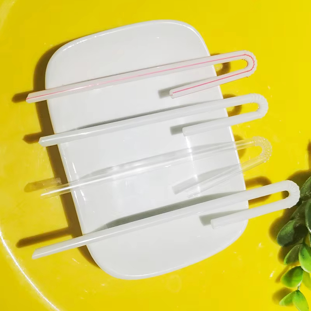 Factory Custom Size 100% Biodegradable White U Shaped Pla Flexible Reusable Straw Individually Opp Wrapped Pla Drinking Straw