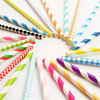 Biodegradable Colored Paper Straws with Colorful Mood Drinking Decoration Straws