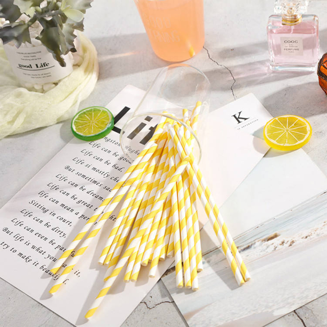 Custom wholesale Drink straw paper straws Children's party wedding decoration straws