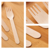 Natural Birch Wood Fancy Wooden Disposable Cutlery Spoon Fork Knife Set