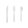 Disposable Cornstarch Biodegradable Cutlery 7inch Cornstarch Cutlery Flatware Knife Fork Spoon