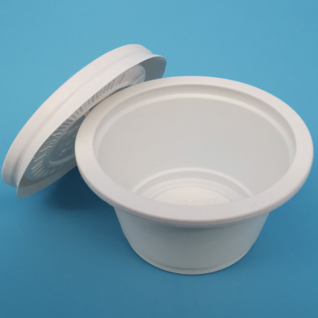 wholesale disposable custom print logo pulp bagasse salad bowl with PE lid