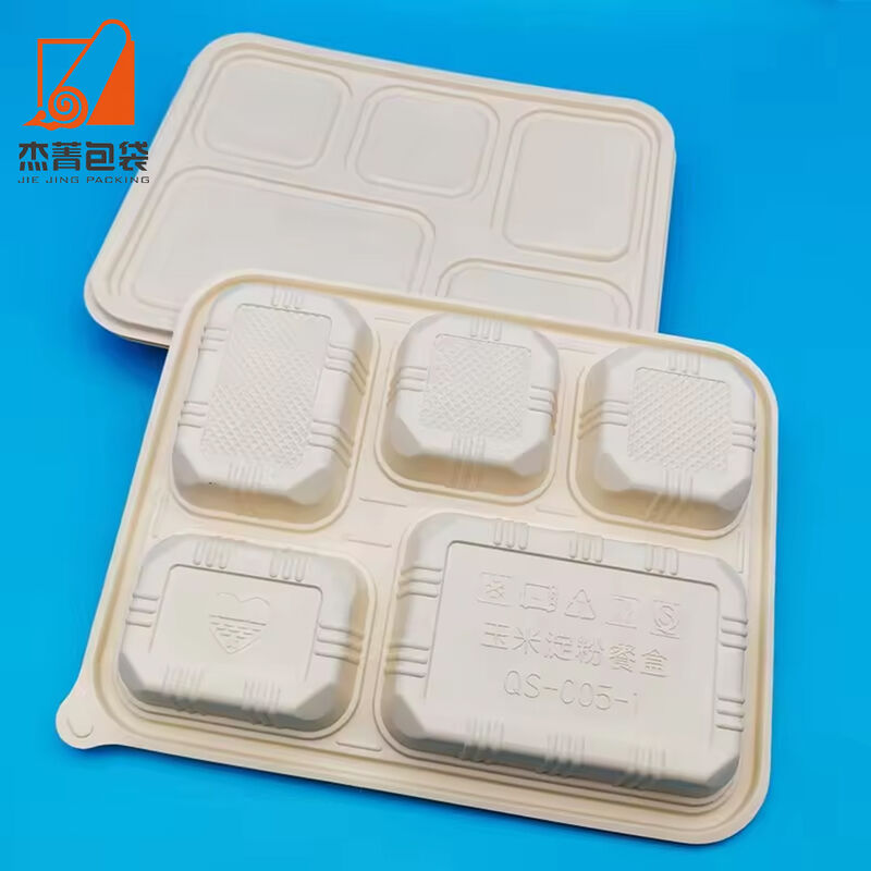 Microwaveable Cornstarch Food Packaging Biodegradable Disposable Food Container Eco 5 Compartment Take Away Lunch Packing Box
