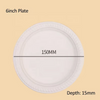 Factory In STOCK Eco-friendly Microwavable 150mm Biodegradable Cornstarch 6" Food Dish Plates for Party Wedding Picnic