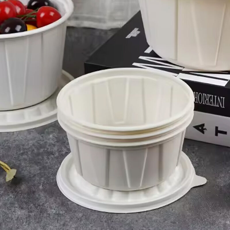 350 Ml Bio Based Cornstarch Heat Delivery Packing Dessert Rice To Go Food Container Disposable Plastic Takeaway Bowl