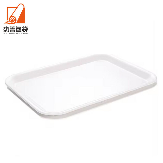 Eco-friendly disposable Biobased tableware 227mm length corn starch plate white custom logo printing for party