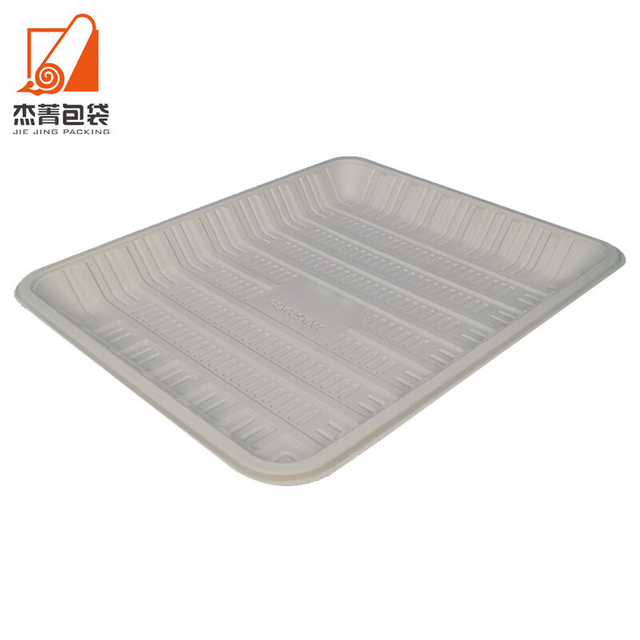 Factory price Disposable corn starch Biodegradable square tray, Biodegradable Disposable Starch Plate for fresh fruits