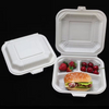 Factory Supplier Price Eco Friendly Take Away Cornstarch 3 compartment food box with lid