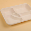 Eco-friendly Biodegradable 5 Compartment Takeaway Lunch Box Disposable Cornstarch Bento Box for Restaurant