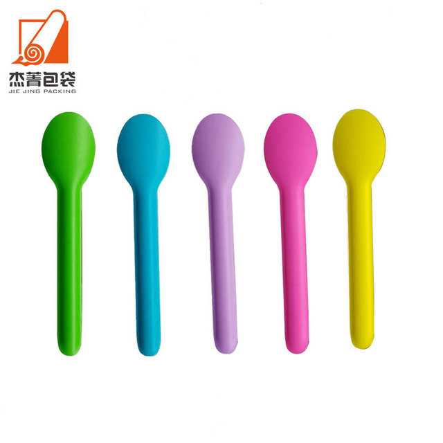 Disposable Eco-friendly Biodegradable Dinnerware Ice Cream Paper Spoons Easy Party Enjoyment