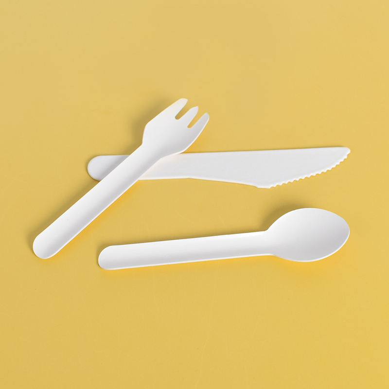 Paper Knife Fork Spoon Set Paper Disposable Cutlery for Party Picnic