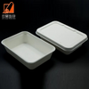 Disposable Bagasse 650ml Tray Lid Food Container Biodegradable Sugarcane Bento Lunch Box