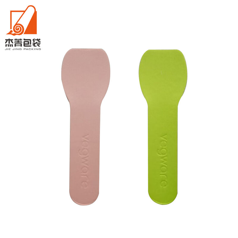 Eco-Friendly Biodegradable Tableware in Various Colors Pulp Cake Dessert Spoons, and Disposable Ice Cream Spoons
