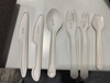 100% Biodegradable Compostable Sugarcane Bagasse Fiber Plant Paper Pulp Fork Knife Spoon Cutlery