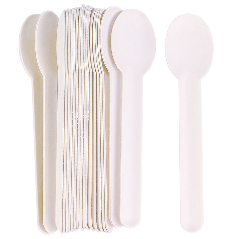 Disposable Knife Fork Spoon Bagasse Product Sugarcane Bagasse Raw Material Bagasse Tableware For Party