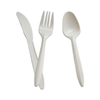 Compost Custom logo Printing Disposable Corn Starch Cutlery Biodegradable 160mm Length Corn Starch Fork Knife and Spoon Set