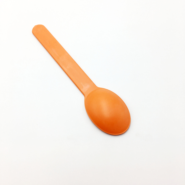 Colorful Biodegradable Flatware Disposable PLA Dessert Frozen Yogurt Gelato Ice Cream Plastic Spoon