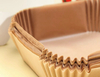 Individuelle braune weiße quadratische einweg-luftfritteuse Parchment-Papier-Lebensmittelqualität-Silikon-Öl wasserdichte Küchen-Luftfritteuse Liner