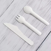 Biodegradable Paper Spoon Fork Knife Sets Pack With Paper Wrapped Kraft Individually Packed Disposable Cutlery