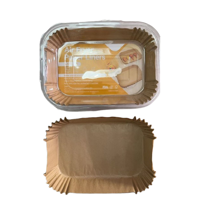 Rectangular Air Fryer Liner for Temperature Range 0 to 230 Degrees Celsius Chemical Pulp Plastic Baking Paper for Packaging