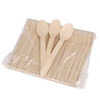 Wholesale Eco Friendly Bulk Biodegradable Disposable Birch Wood Fork Knife Spoon Wooden Cutlery Set for Restaurant