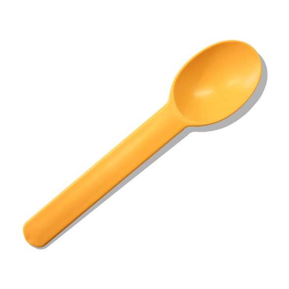 Creative PLA PP Disposable Ice Cream Colorful 15cm Coffee Ice Cream Spoon