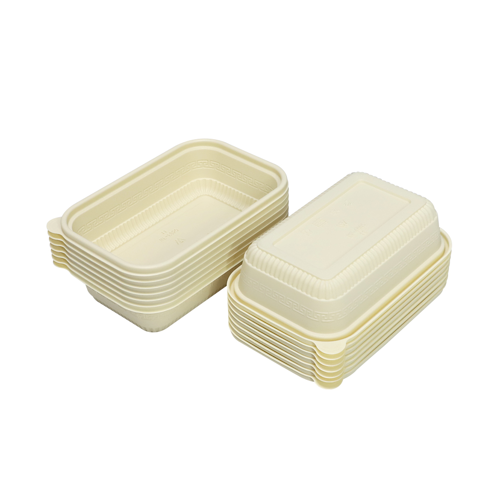 Biologisch abbaubare Einweg 650ml Maisstärke Clam shell Box Lebensmittel Maisstärke Lunch Box