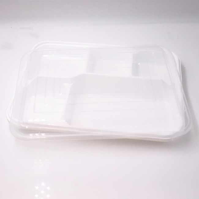 5 Dividers Microwave LeakProof Stackable Disposable Plastic to Go Containers Catering Meal Trays With Lids